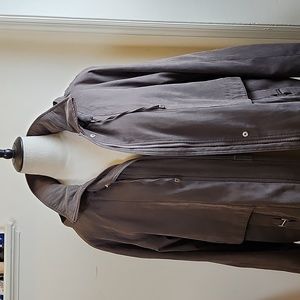 Fleet Street Ltd. Men's Brown Coat/Jacket with Detachable Flannel Lining & Hood